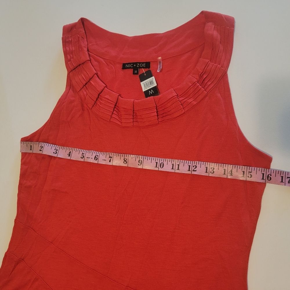 NEW Nic+Zoe Sleeveless Flowy 'Salsa Red' Midi Dress - Picture 5 of 8